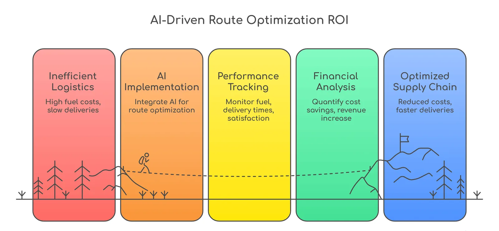 AI driven route