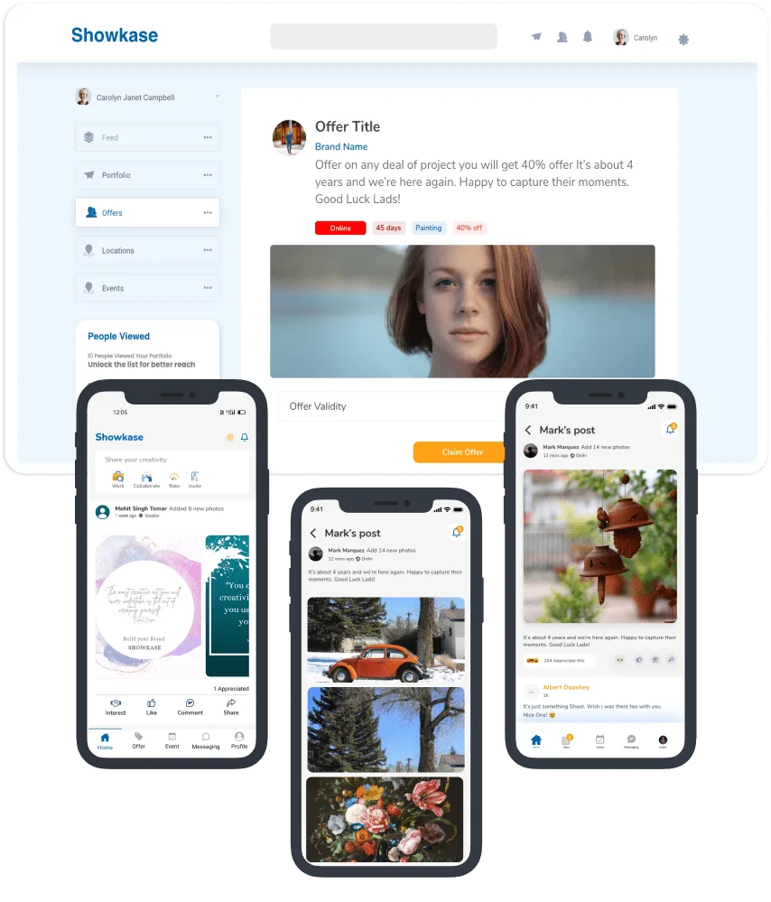 our client showkase web design